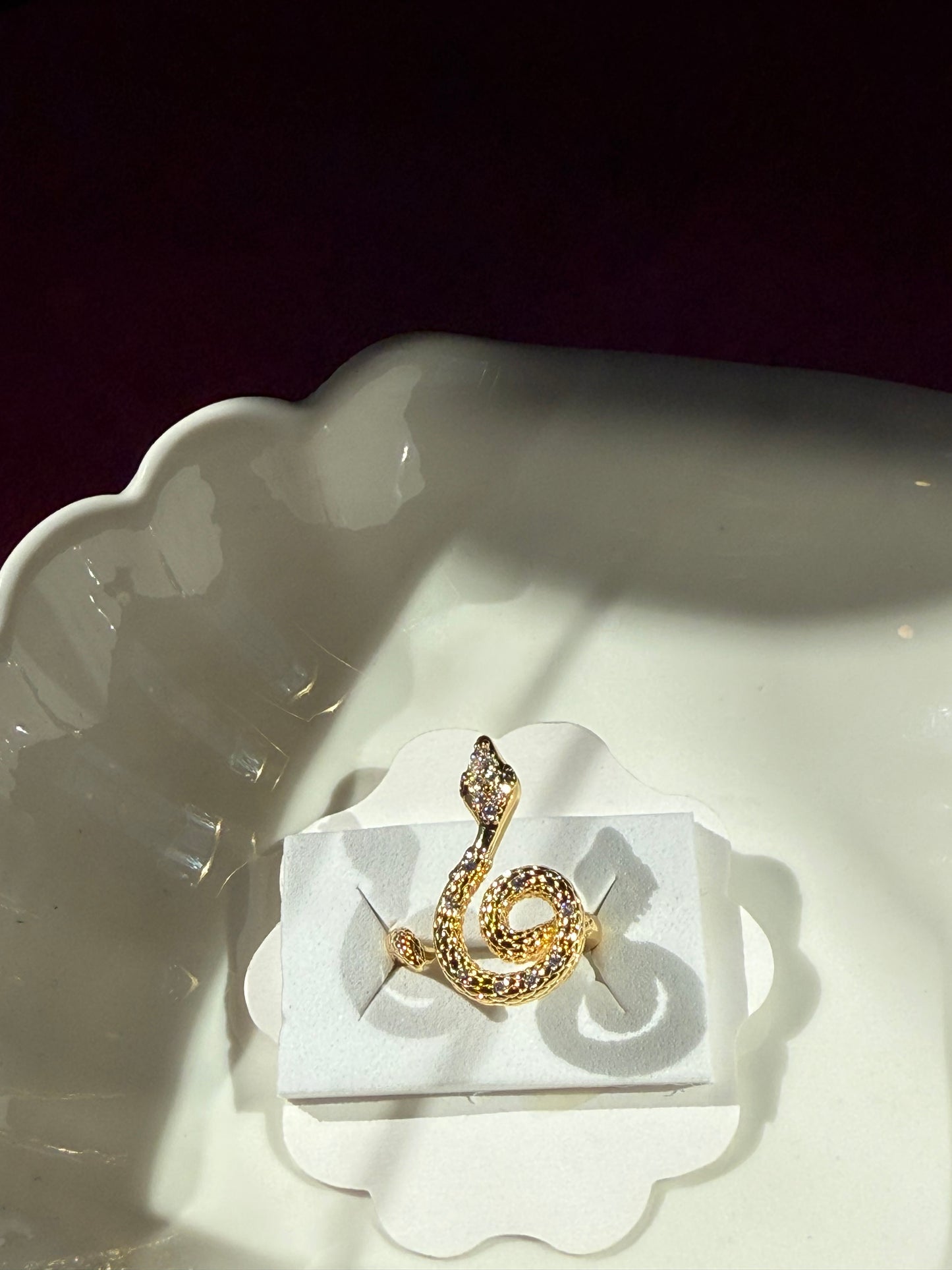 Gold Serpent Wrap Ring – Bold & Dazzling Snake Design