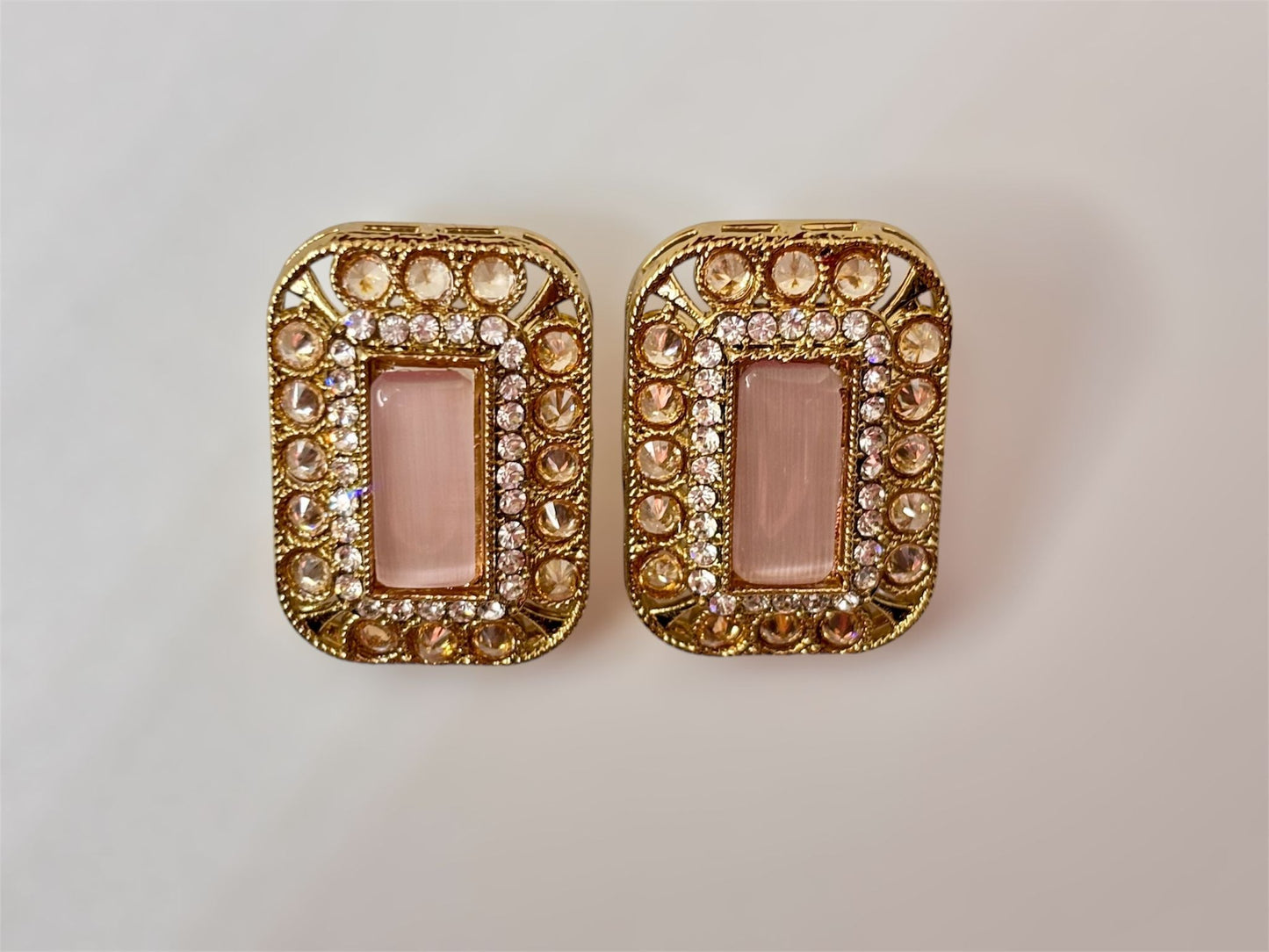 Dual Elegance Rectangular Earrings