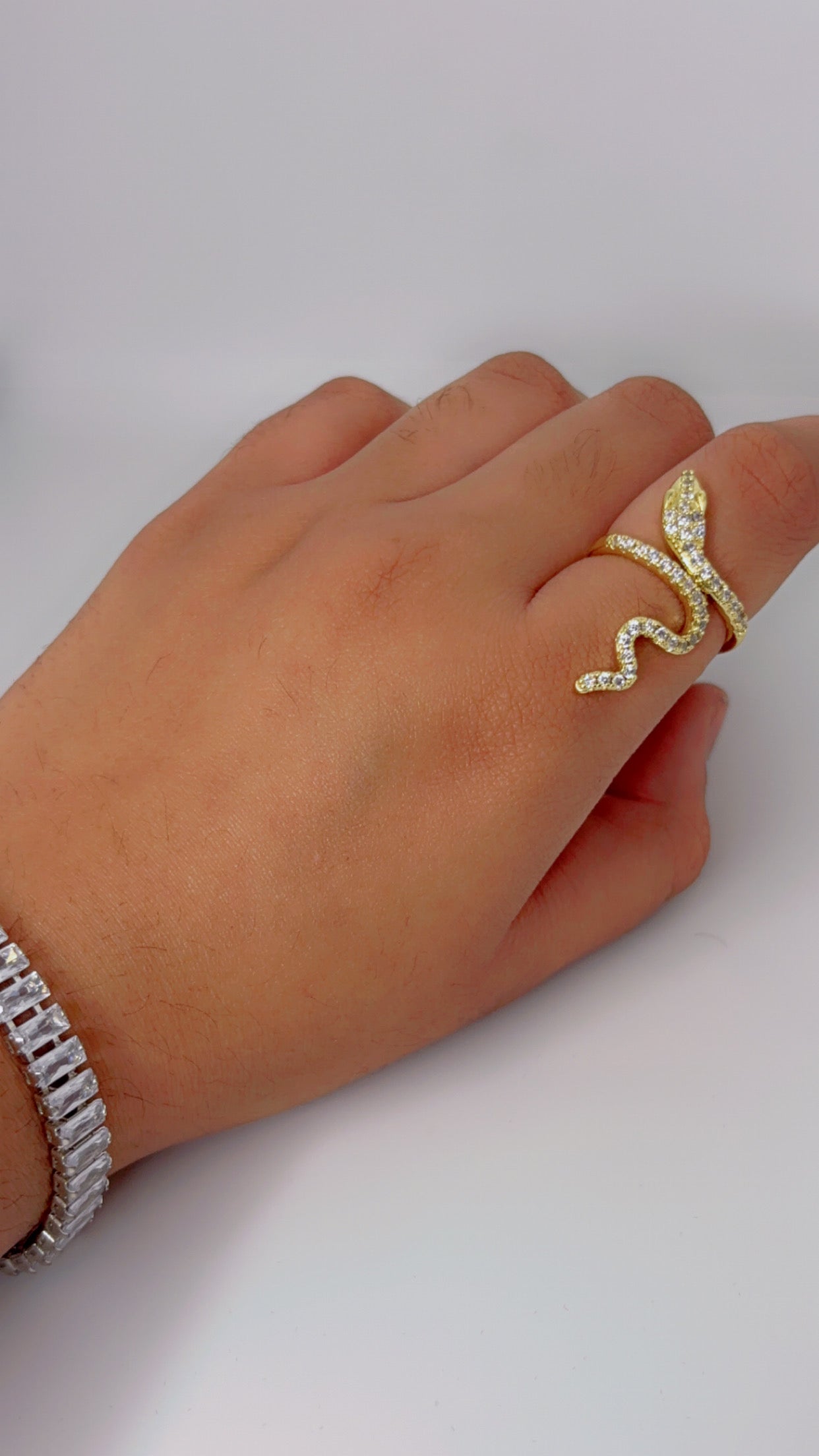 Serpentine elegance adjustable Ring
