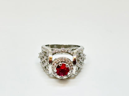 Majestic Ruby Crown Statement Ring