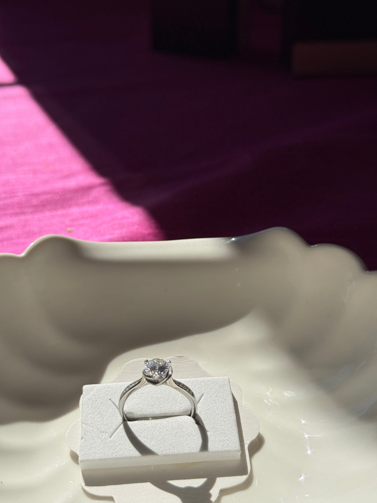 Sterling Silver Rose-Cut Solitaire Ring