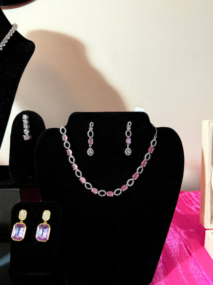 Elegant American diamond necklace✨