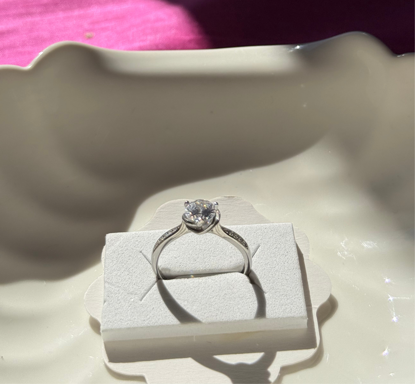 Sterling Silver Rose-Cut Solitaire Ring