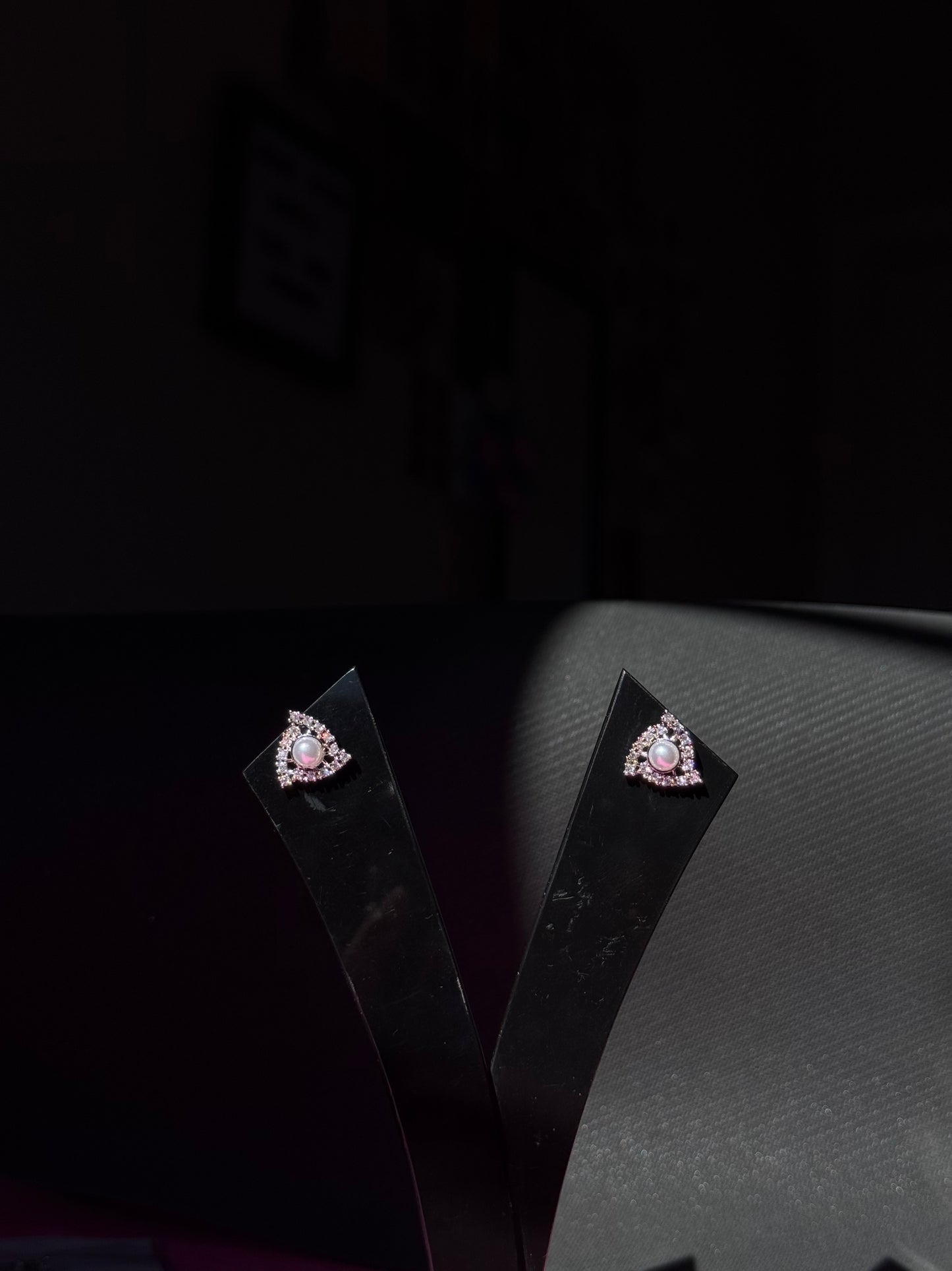 Pearl Triangle Studs