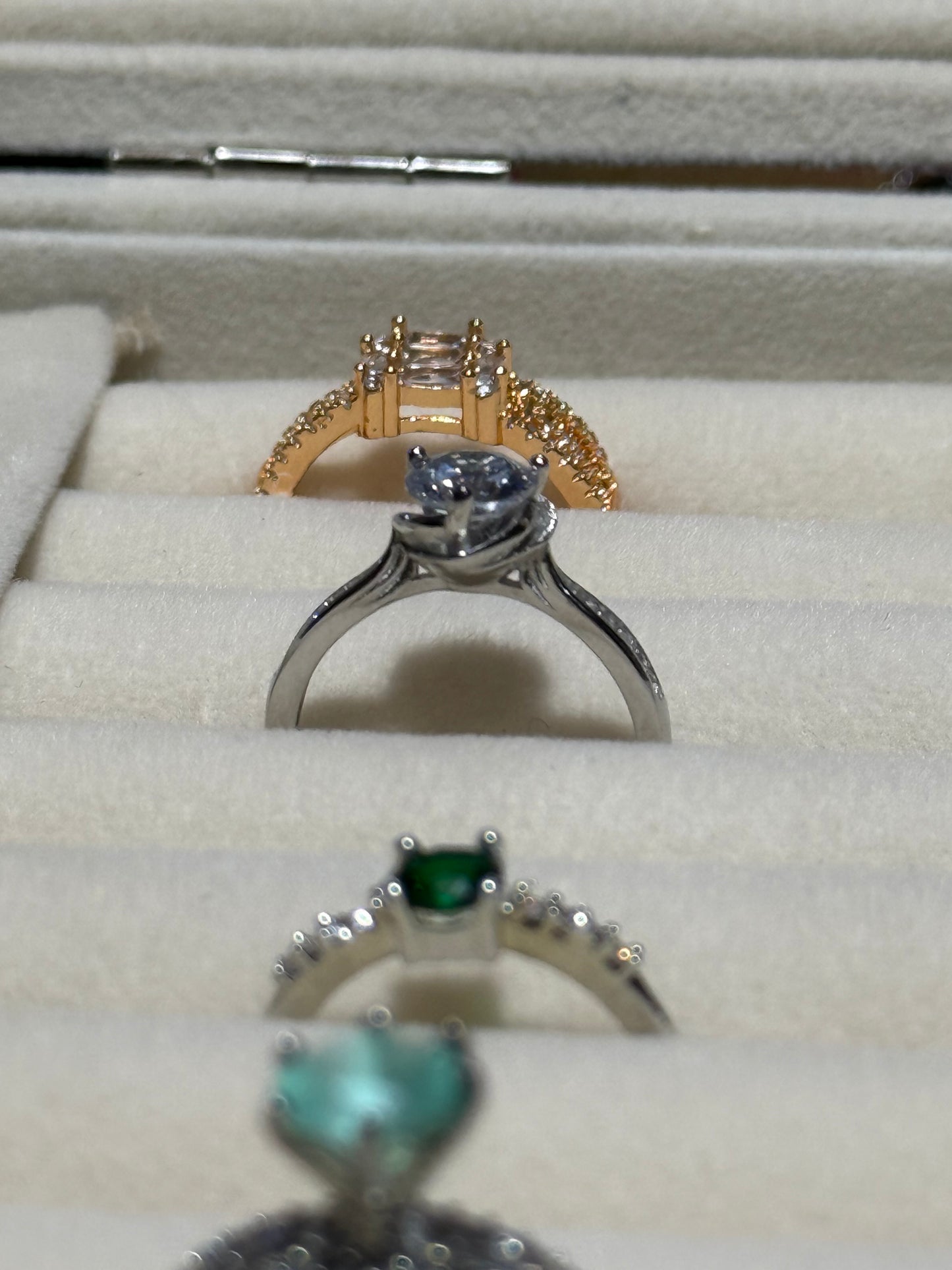 Sterling Silver Rose-Cut Solitaire Ring