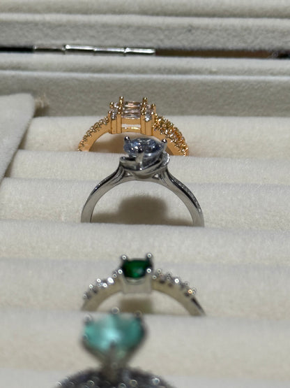Sterling Silver Rose-Cut Solitaire Ring