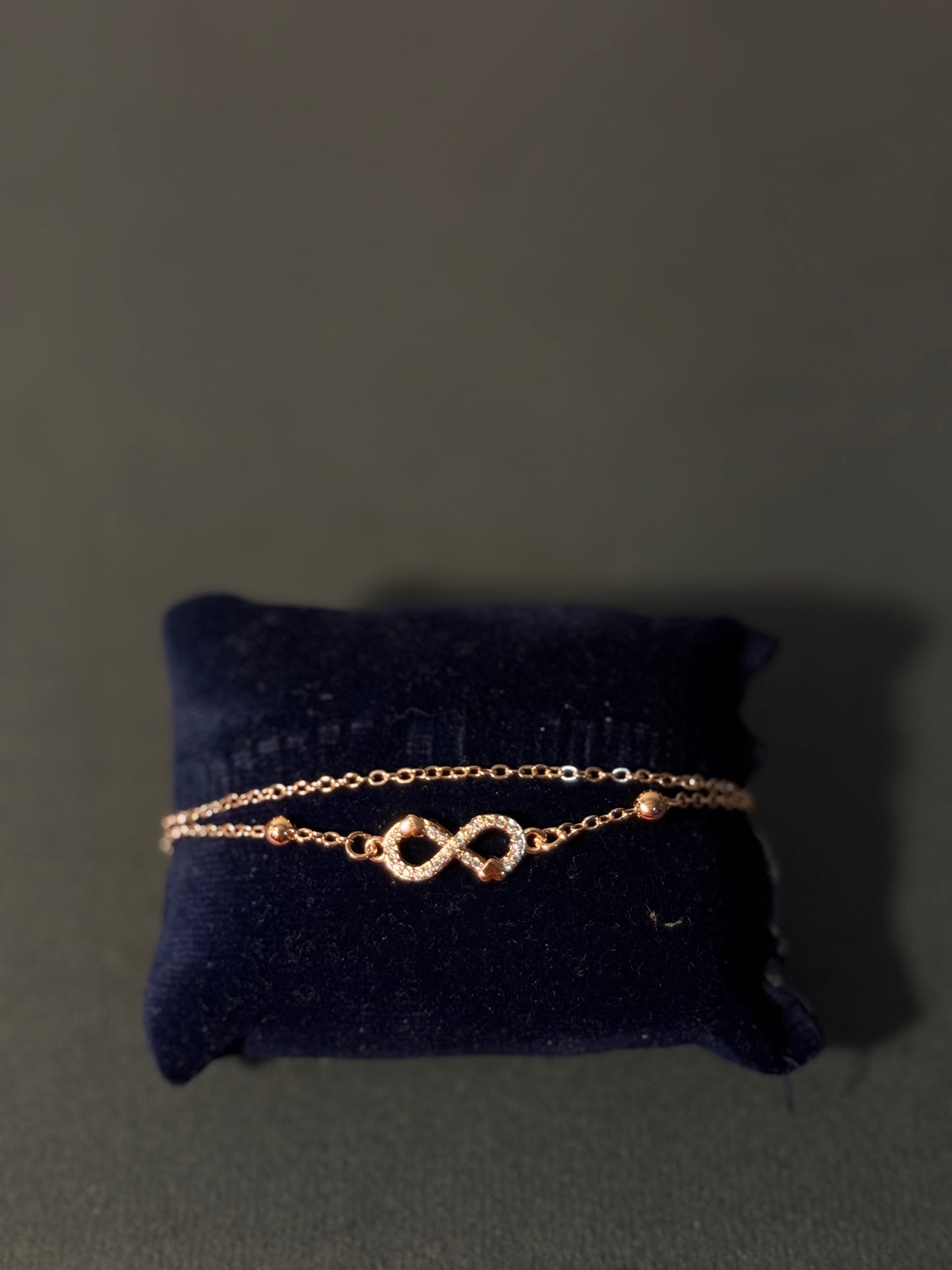 Infinity Charm Double Chain Bracelet