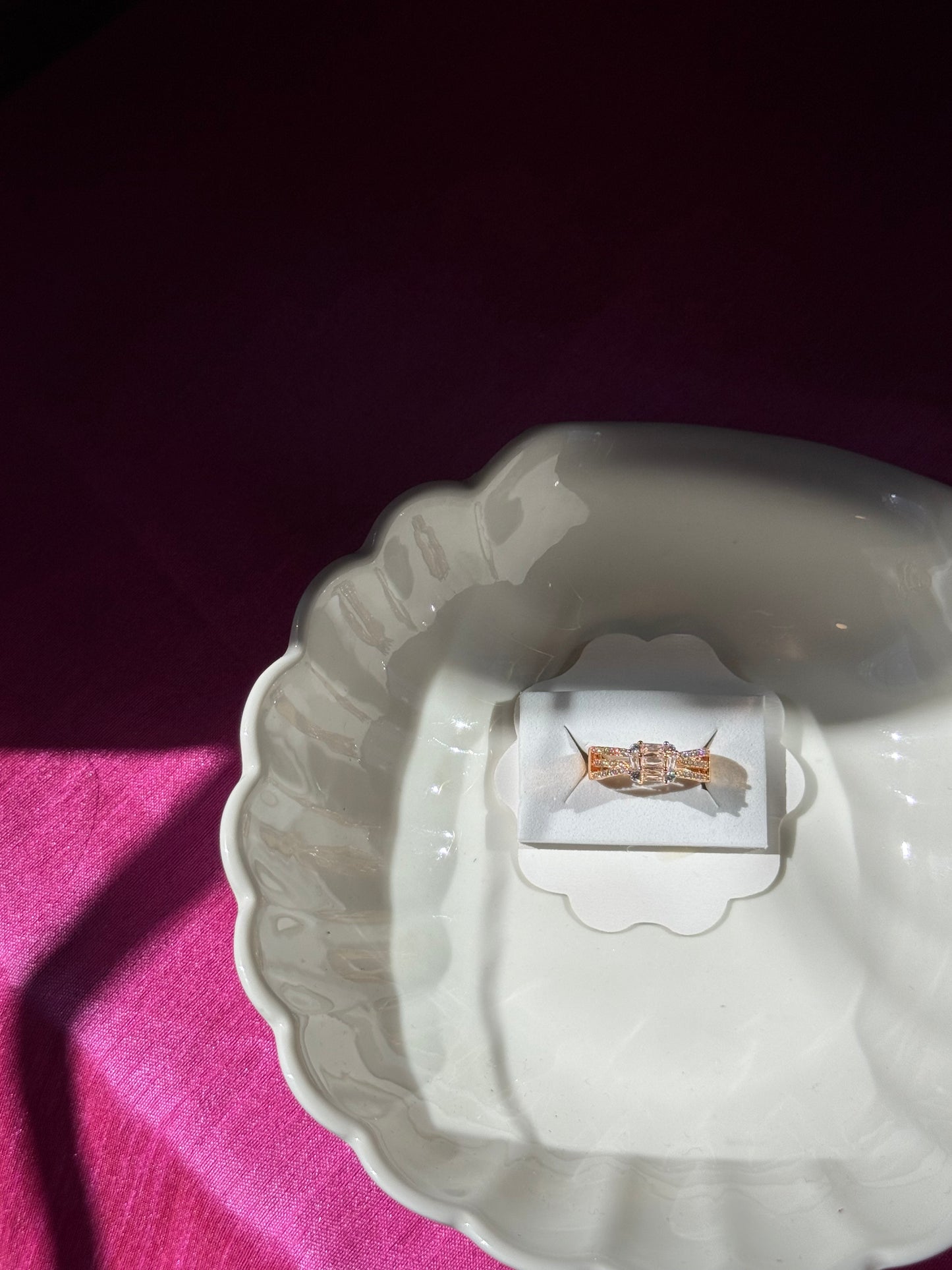 Adjustable Regal Baguette adjustable Ring.