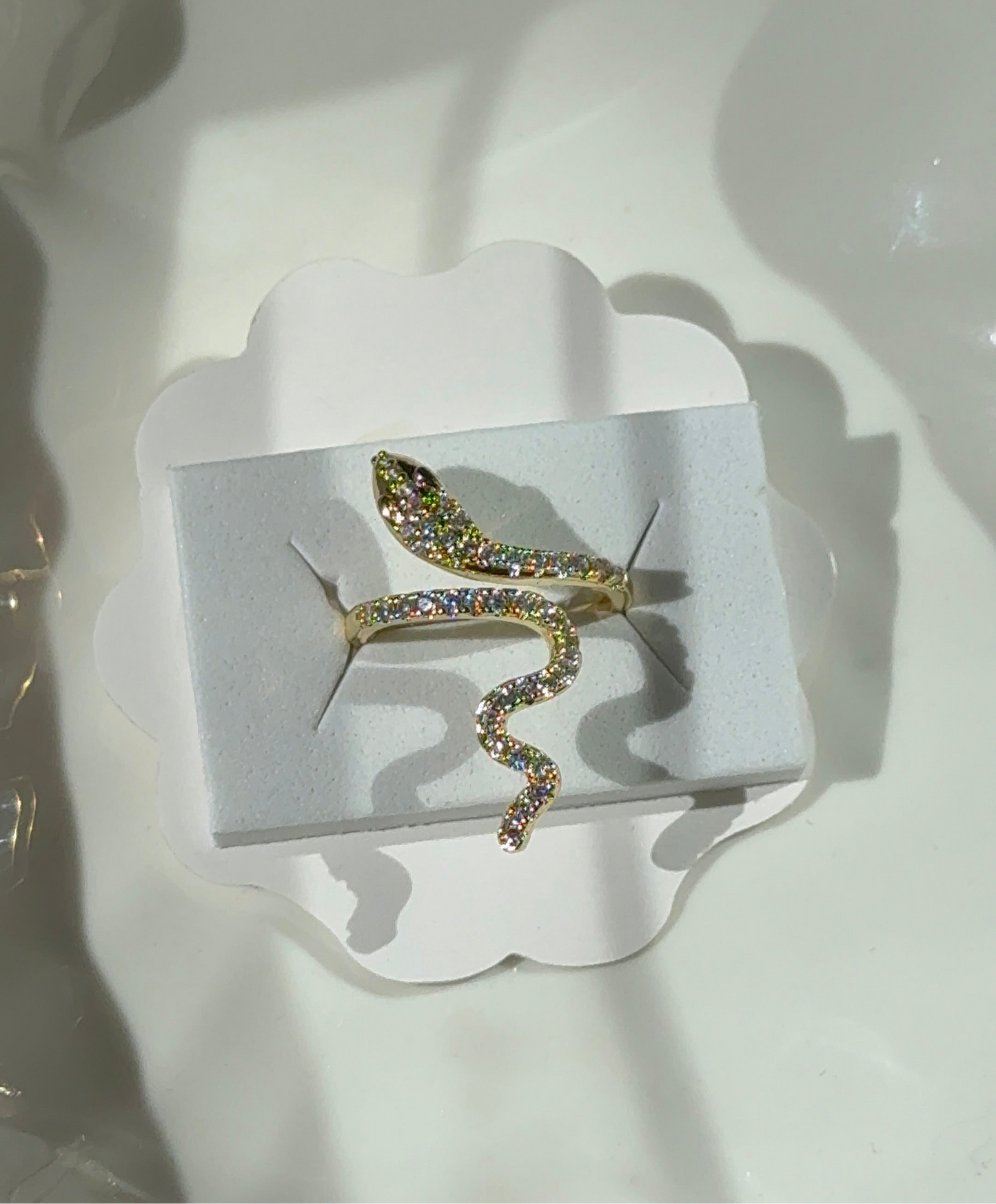 Serpentine elegance adjustable Ring