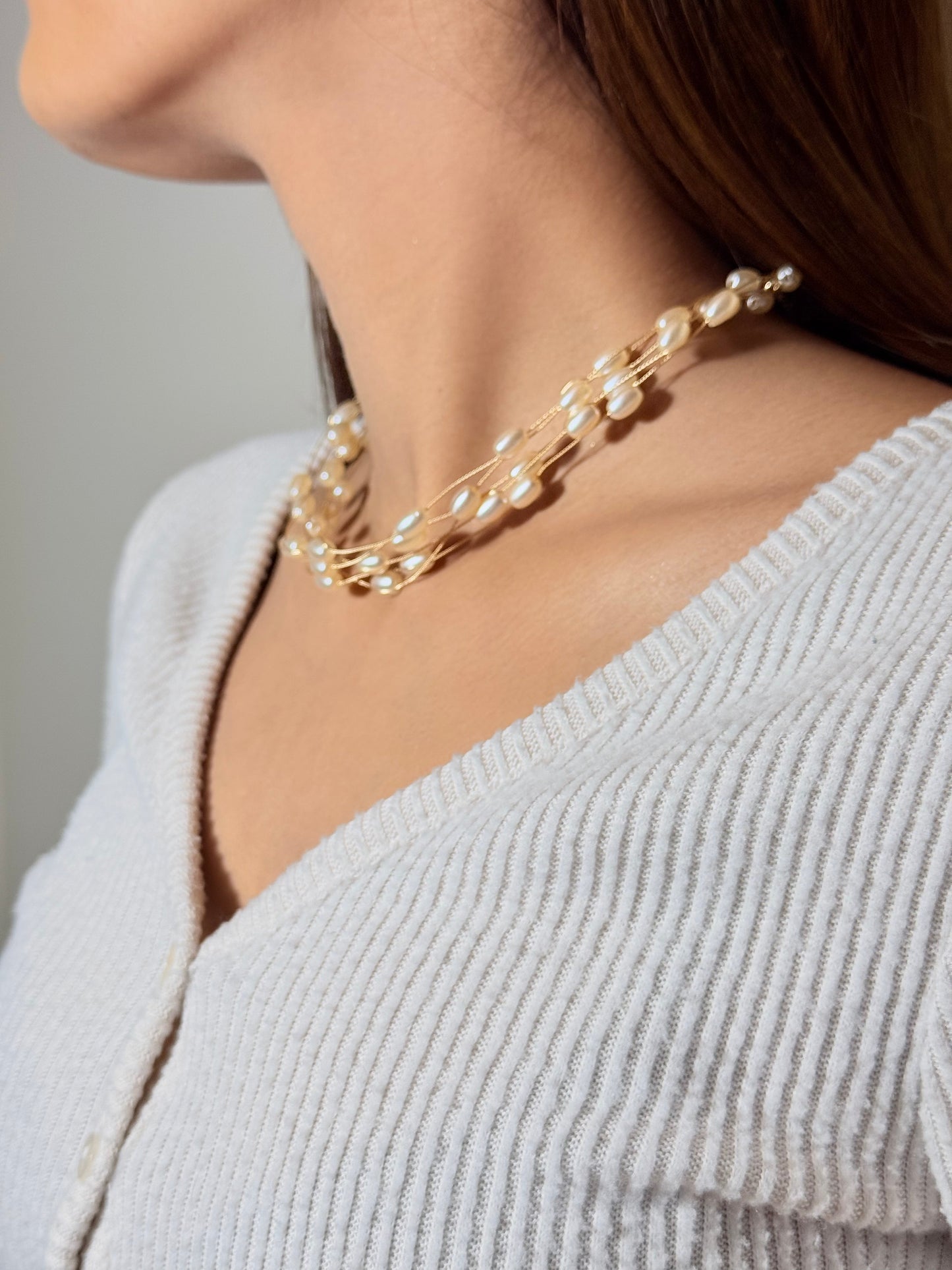 Elegance Pearl Cascade Necklace