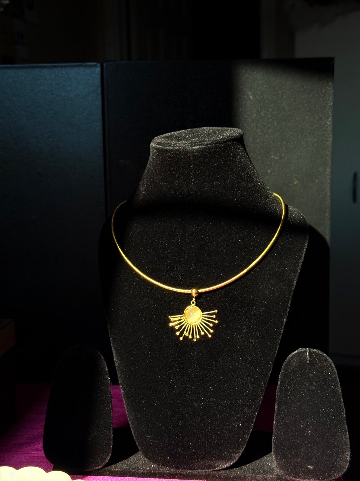 Golden Sun Halo Necklace