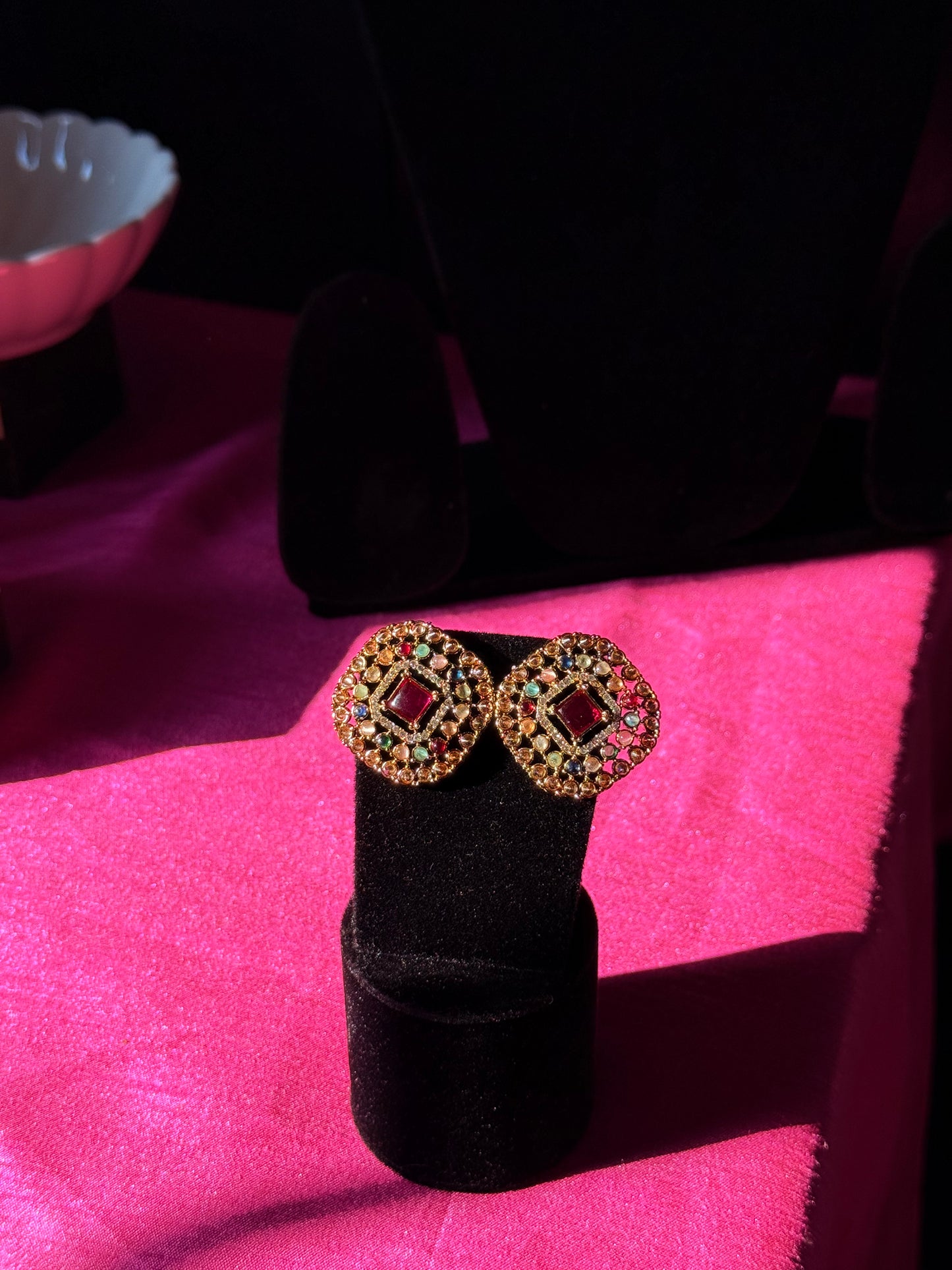 Golden Radiance Stud Earrings