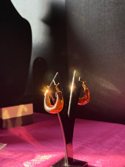 Golden Glow Hoops