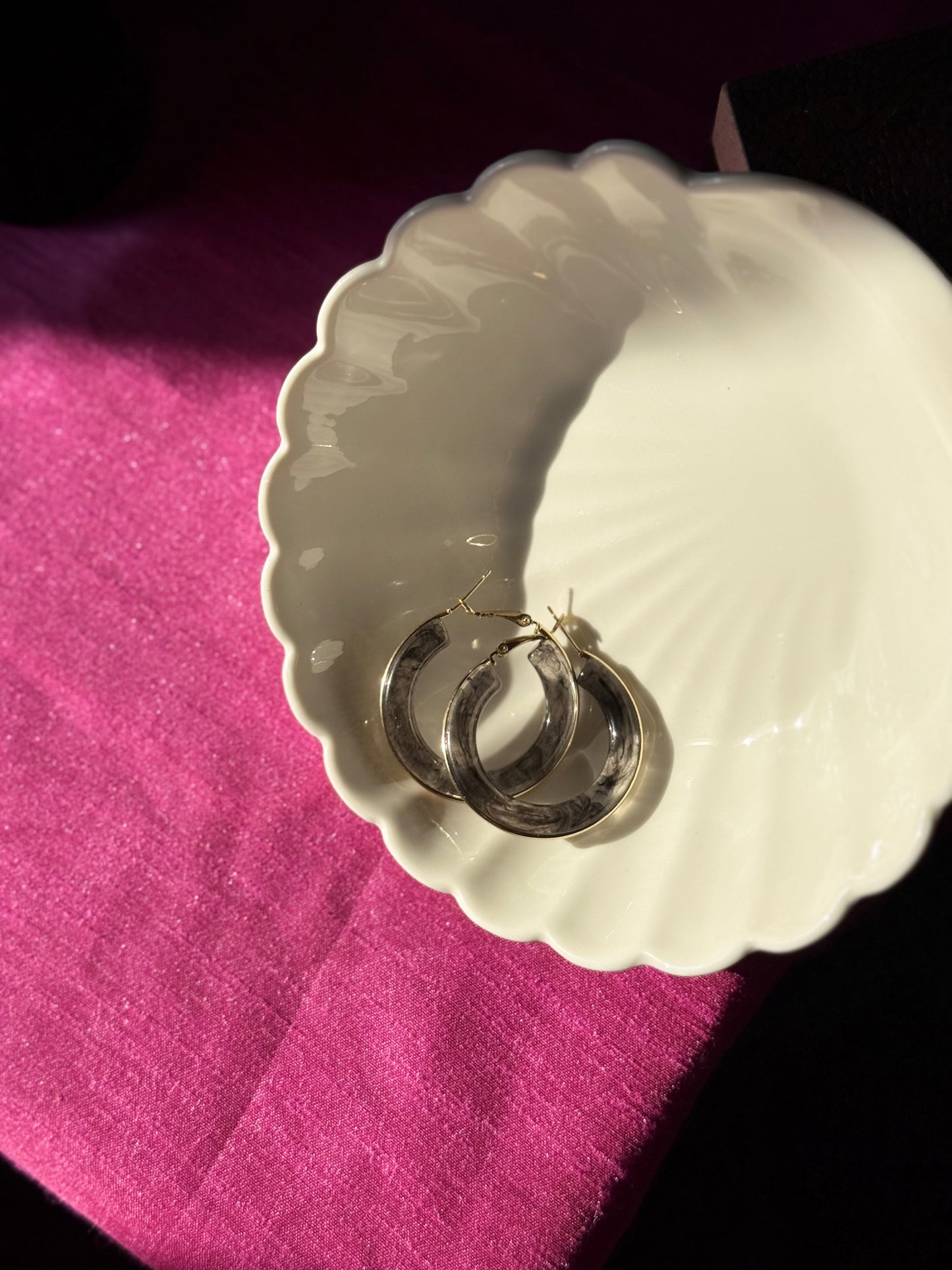 Resin Hoop Earrings