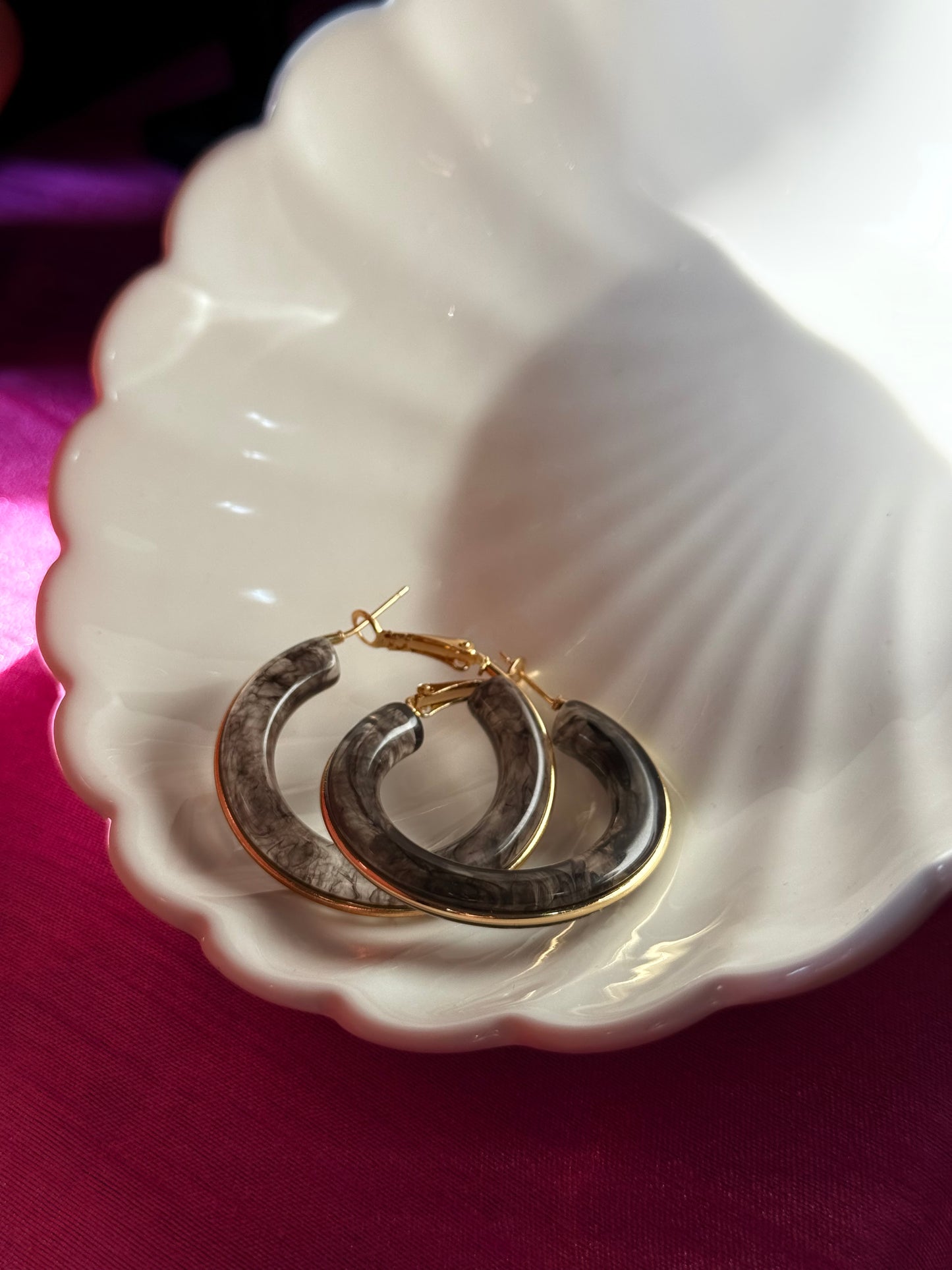 Resin Hoop Earrings