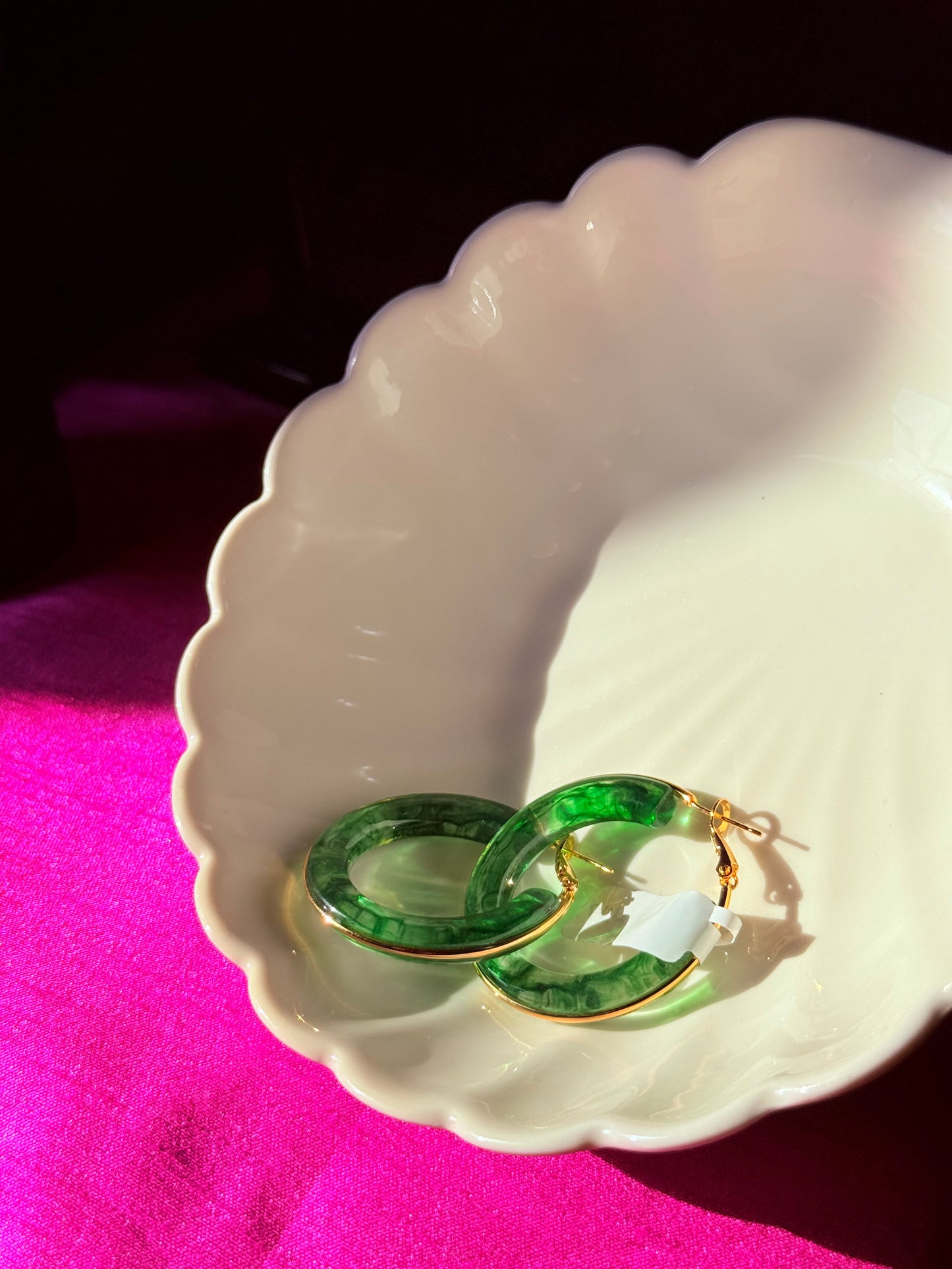 Resin Hoop Earrings