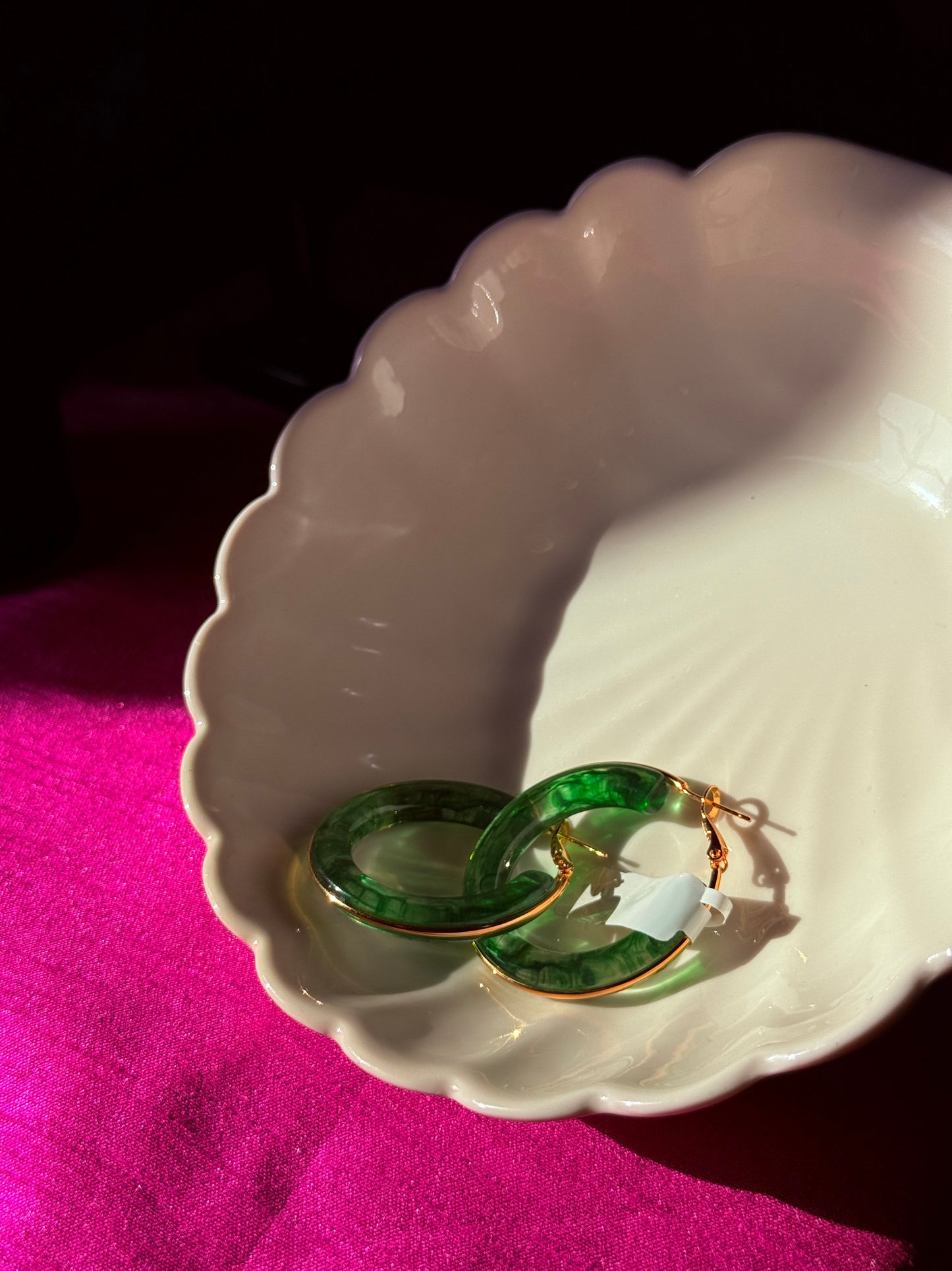 Resin Hoop Earrings