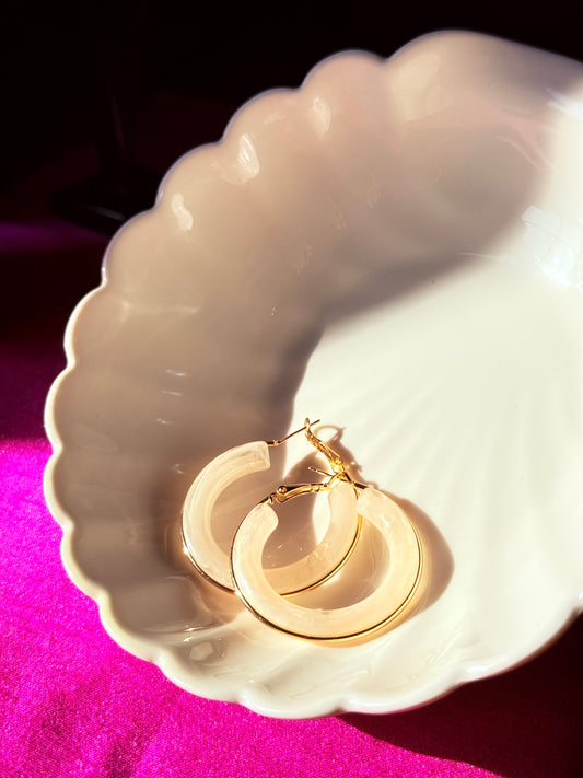 Resin Hoop Earrings