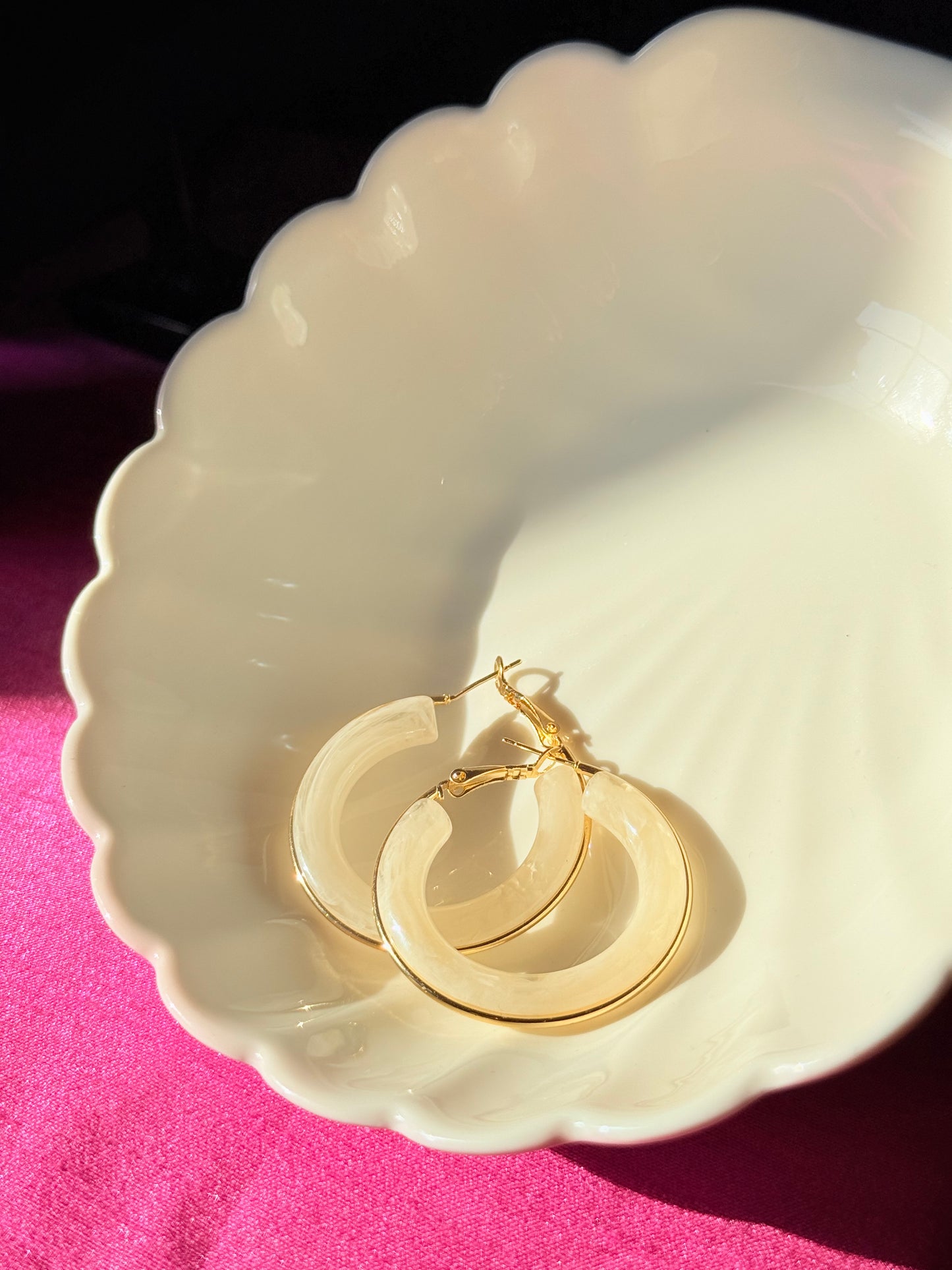 Resin Hoop Earrings