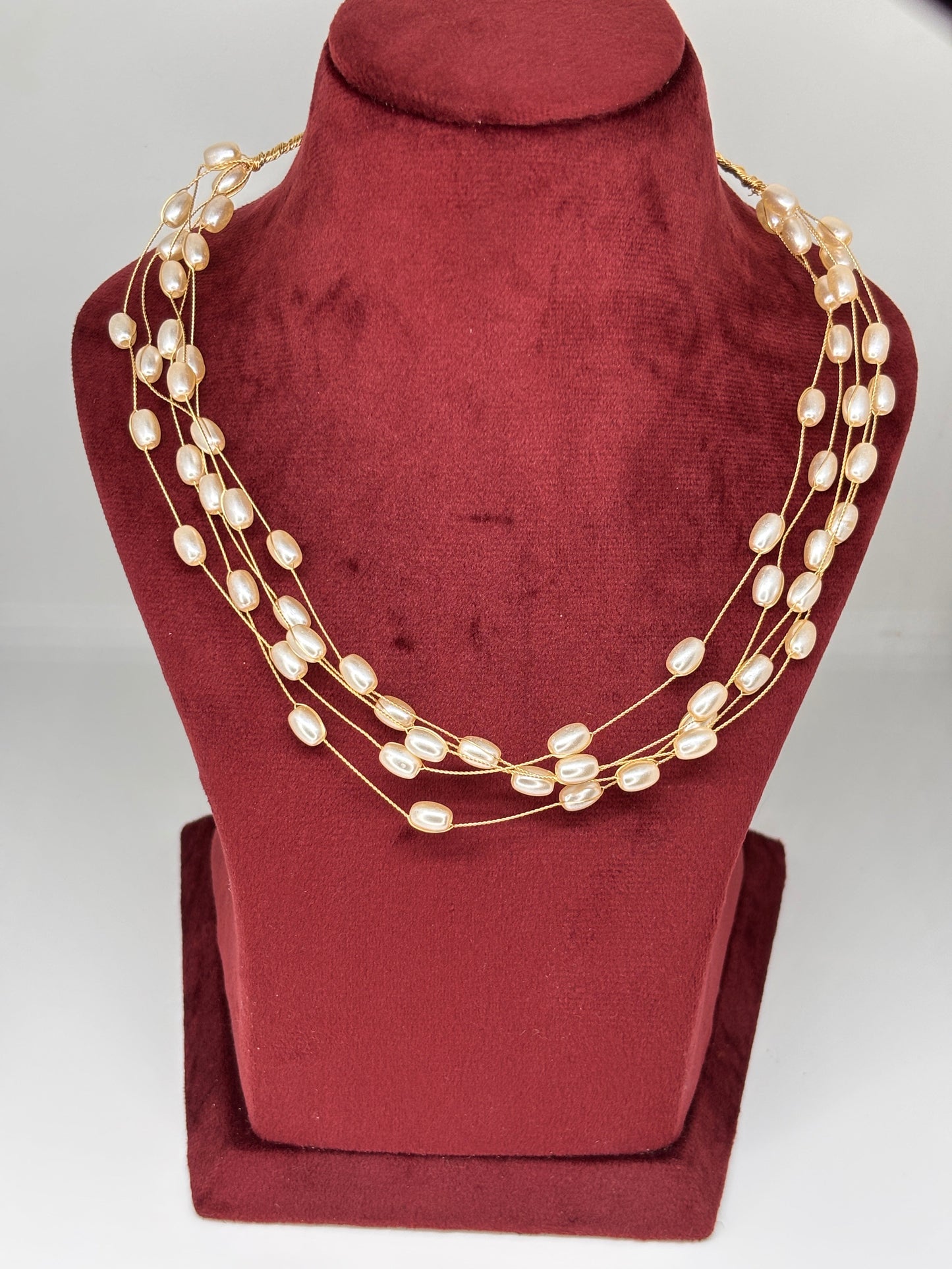 Elegance Pearl Cascade Necklace