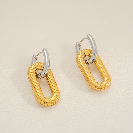Dual Tone U-Shape Earnings