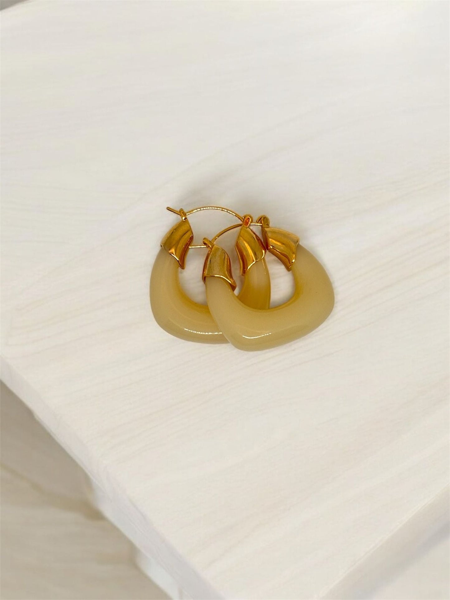 Golden Glow Hoops