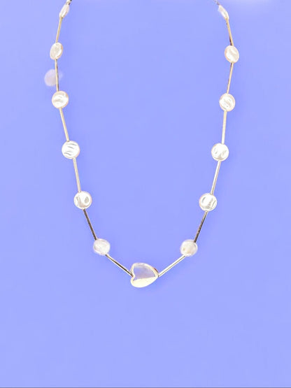 Heart Pearl Necklace