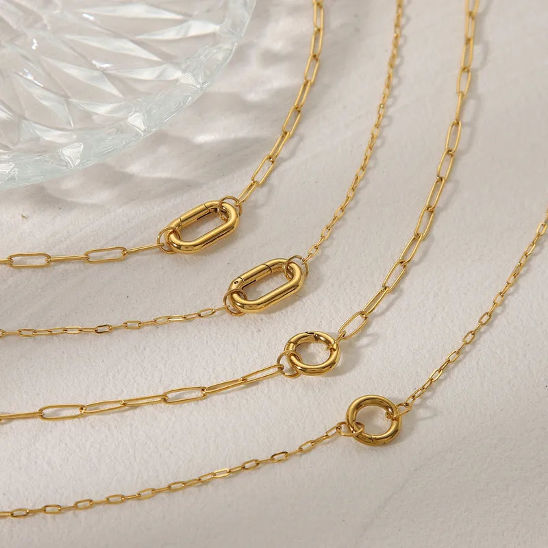 Gold Plated Round Trendy Necklace