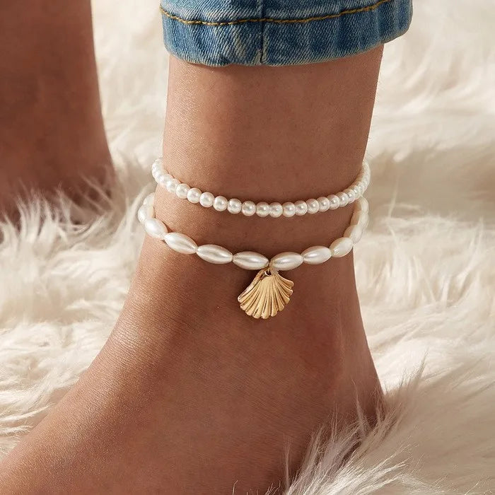 Elegant Pearl Seed Bead Anklet