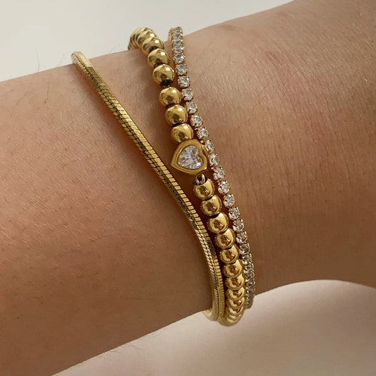 Elegant Beaded heart Bracelets