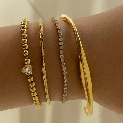 Golden beaded Heart Trendy Bracelet