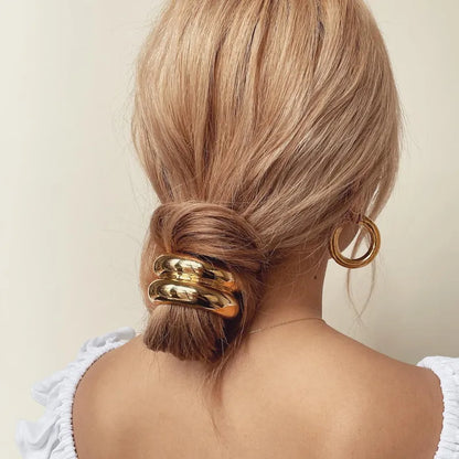 Gold/Silver Plated Doublet Hair Tie