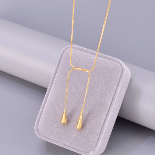 vintage style water droplets necklace